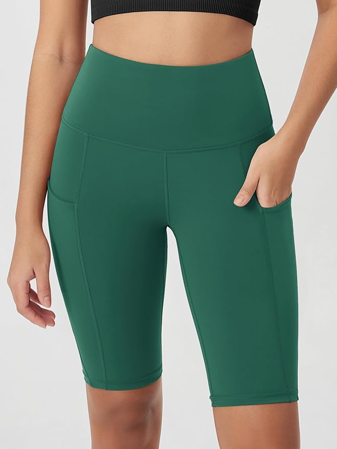 ODODOS Women's Tummy Control Biker Shorts 2.0 with Pockets High Waist Athletic Workout Yoga Shorts-3.5''/ 5"/ 8" / 10" Inseam
