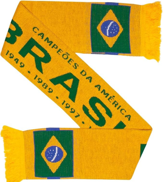 Euroscarves Brazil Brasil Soccer Knit Scarf
