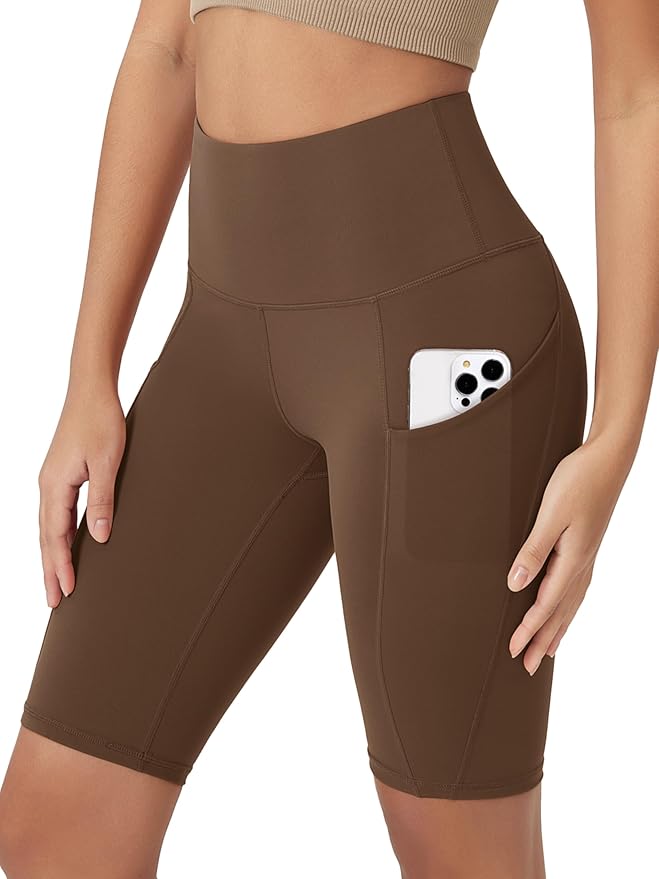 ODODOS Women's Tummy Control Biker Shorts 2.0 with Pockets High Waist Athletic Workout Yoga Shorts-3.5''/ 5"/ 8" / 10" Inseam