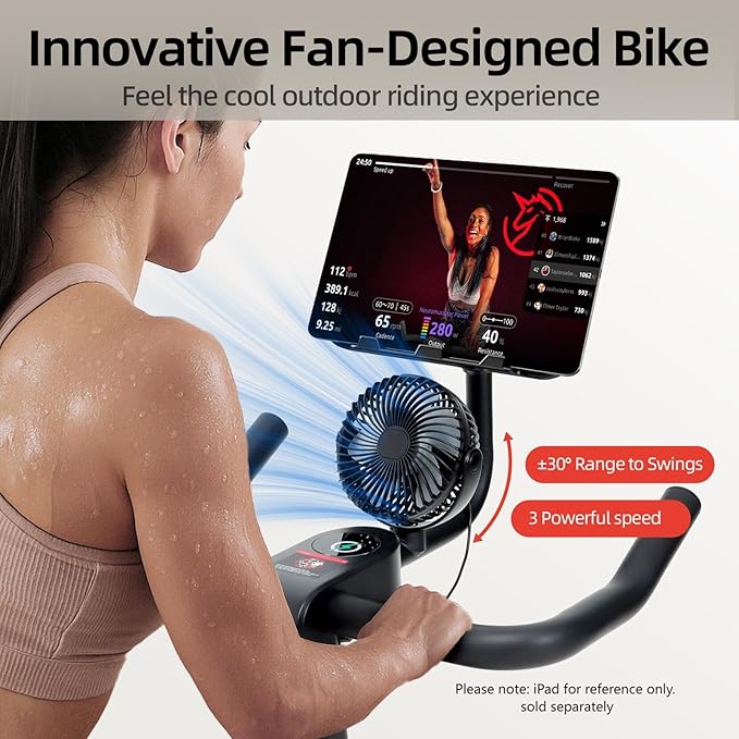 Yesoul Black Exercise Bike for Home,Smart White Cycling Bike Magnetic Stationary Bike, Low Noise Indoor Cycling Bike for Home Gym Electric Stationary Bike with Tablet Mount & Comfortable Seat Cushion for Women Apartment Workout Bike for Fitness