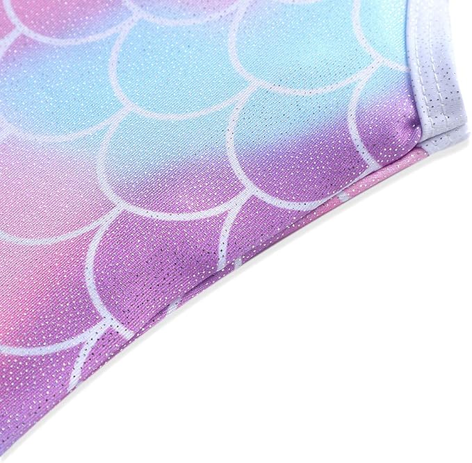 HOZIY Gymnastics Leotards for Girls with Shorts Toddlers Biketards Rainbow Unicorn Dinosaur Mermaid Leopard Flower Galaxy