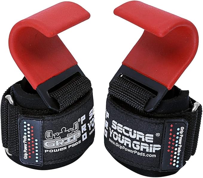Premium Weight Lifting Hooks & Straps for Pull Ups & Deadlifts - Padded, Heavy Duty, Power Lifting Grips for Men & Women