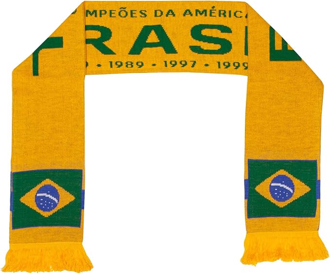Euroscarves Brazil Brasil Soccer Knit Scarf