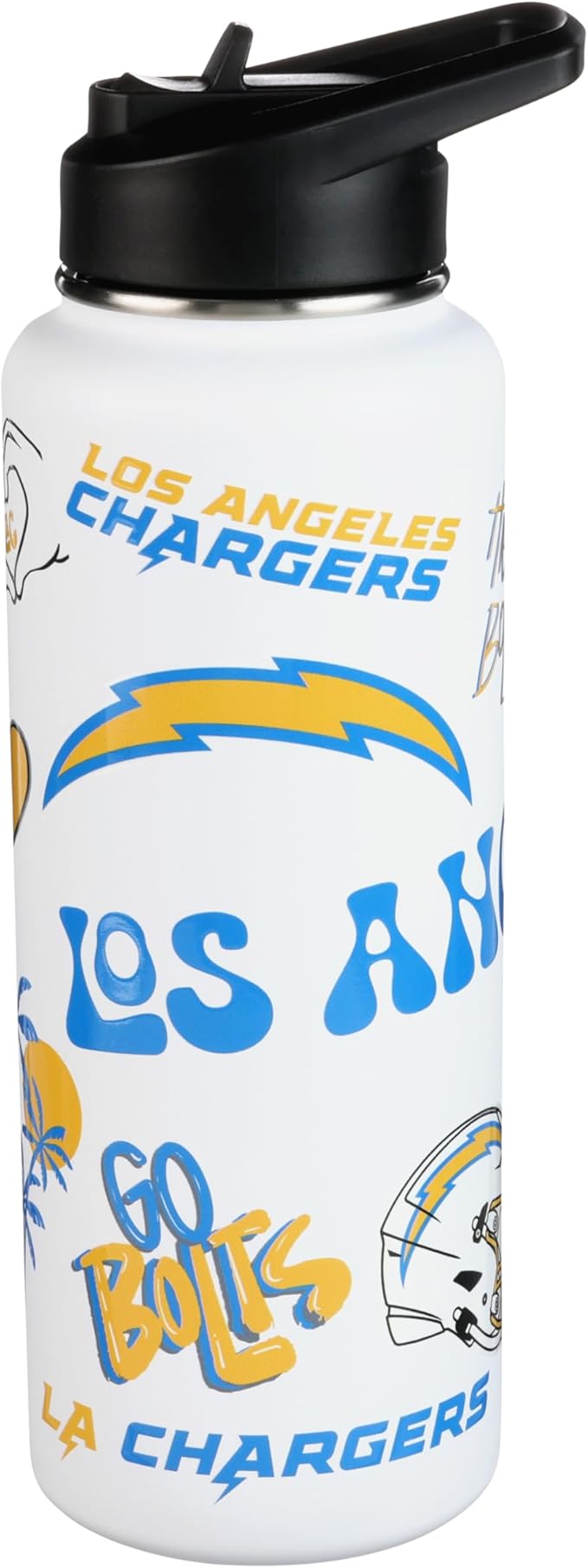 The Memory Company Officially Licensed NFL 34oz Water Bottle - Premium Stainless Steel Double-Wall Insulated, Leakproof Design