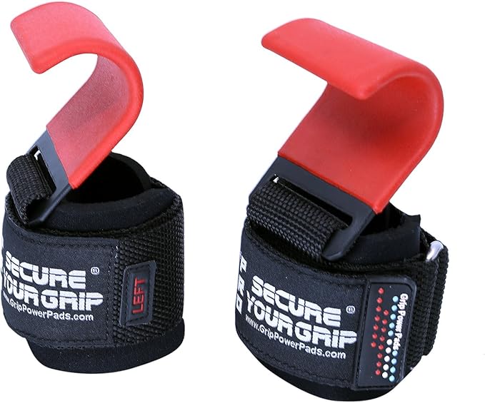 Premium Weight Lifting Hooks & Straps for Pull Ups & Deadlifts - Padded, Heavy Duty, Power Lifting Grips for Men & Women