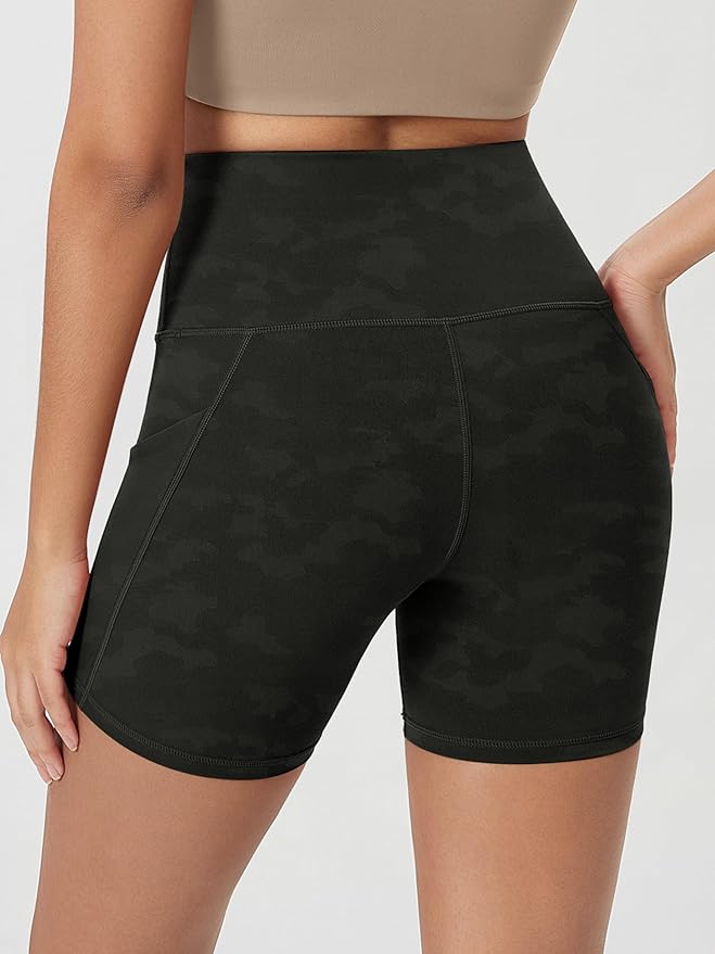 ODODOS Women's Tummy Control Biker Shorts 2.0 with Pockets High Waist Athletic Workout Yoga Shorts-3.5''/ 5"/ 8" / 10" Inseam