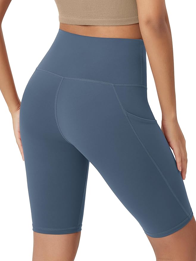 ODODOS Women's Tummy Control Biker Shorts 2.0 with Pockets High Waist Athletic Workout Yoga Shorts-3.5''/ 5"/ 8" / 10" Inseam