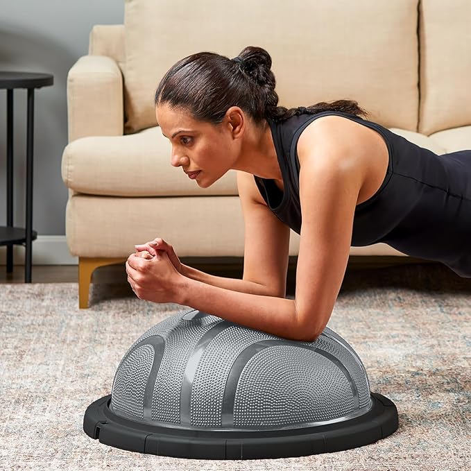 Lifepro Half Balance Ball Trainer - Stability Ball for Exercise, Full-Body Workouts, Home Gym, and Physical Therapy - Horizon Balance Ball Half Non-Slip Equipment for Balance Training