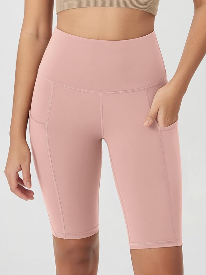 ODODOS Women's Tummy Control Biker Shorts 2.0 with Pockets High Waist Athletic Workout Yoga Shorts-3.5''/ 5"/ 8" / 10" Inseam