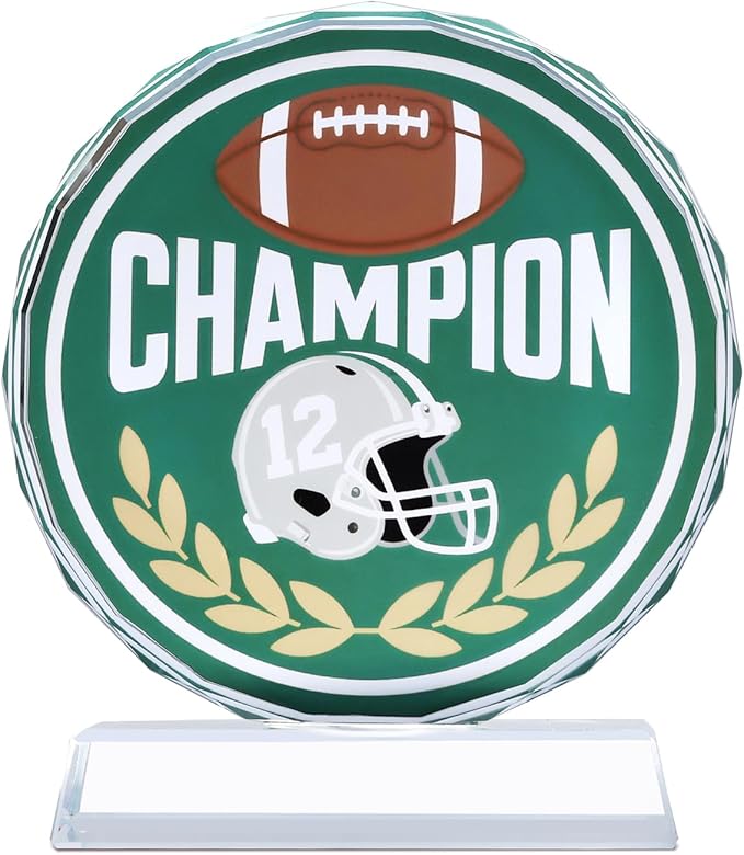 Crystal Trophy Award for Kids & Adult, Champion Football Baseball Soccer Basketball Sports Winner Trophies, Award Trophy for Sports Championships Tournaments Award Competitions Rewards Prizes