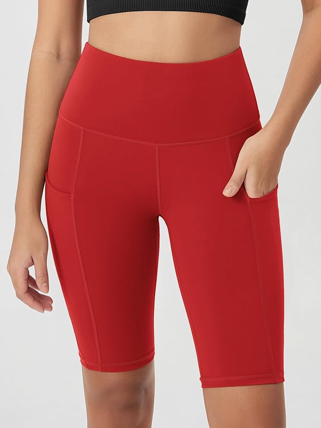 ODODOS Women's Tummy Control Biker Shorts 2.0 with Pockets High Waist Athletic Workout Yoga Shorts-3.5''/ 5"/ 8" / 10" Inseam