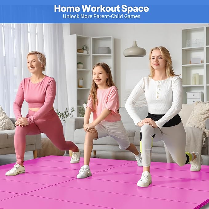 Outdoor Basic 6'x3'x2" Gymnastics Tumbling Mats Folding Panel Thick Gym Exercise Mat for Home