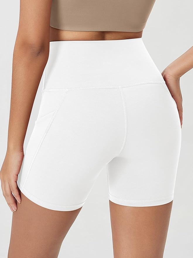 ODODOS Women's Tummy Control Biker Shorts 2.0 with Pockets High Waist Athletic Workout Yoga Shorts-3.5''/ 5"/ 8" / 10" Inseam