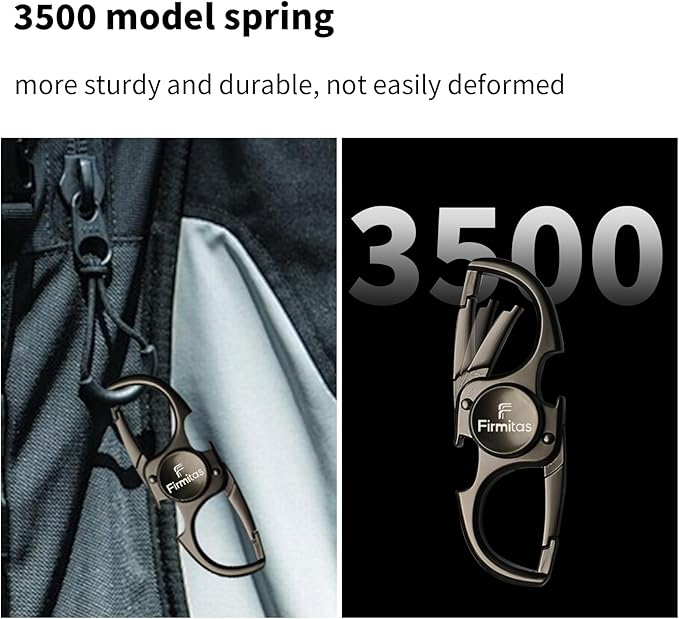 keychain Stress Relief Tool for Adults & Teens with Bottle Opener | Alloy Metal Focus Toy & Portable Key Ring | 3X Life Tungsten Spring & Professional Bearing Black 3-in-1