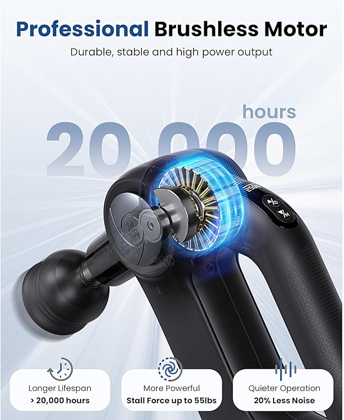 BOB AND BRAD D5 Pro Massage Gun with 13mm Amplitude, FSA-HSA Eligible, Professional Deep Tissue Percussion Massage Gun, Ergonomic D-Handle for Effortless Muscle Pain Relief, Christmas Birthday Gifts
