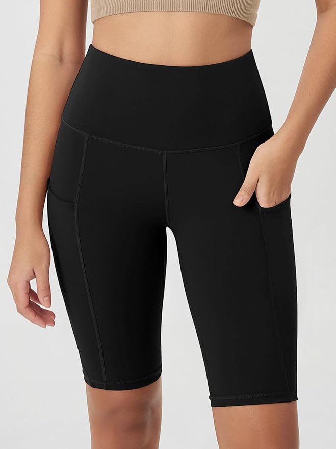 ODODOS Women's Tummy Control Biker Shorts 2.0 with Pockets High Waist Athletic Workout Yoga Shorts-3.5''/ 5"/ 8" / 10" Inseam