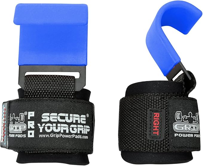 Premium Weight Lifting Hooks & Straps for Pull Ups & Deadlifts - Padded, Heavy Duty, Power Lifting Grips for Men & Women