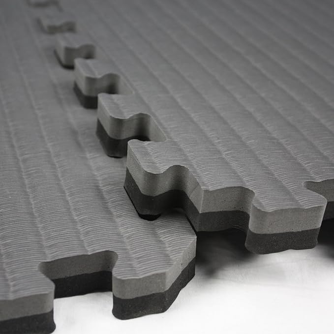 IncStores 7/8 Inch Thick Tatami Foam Flooring Tiles | Textured Interlocking Foam Tiles for Martial-Arts Floor Protection in Your Home Gym, Playroom, and More