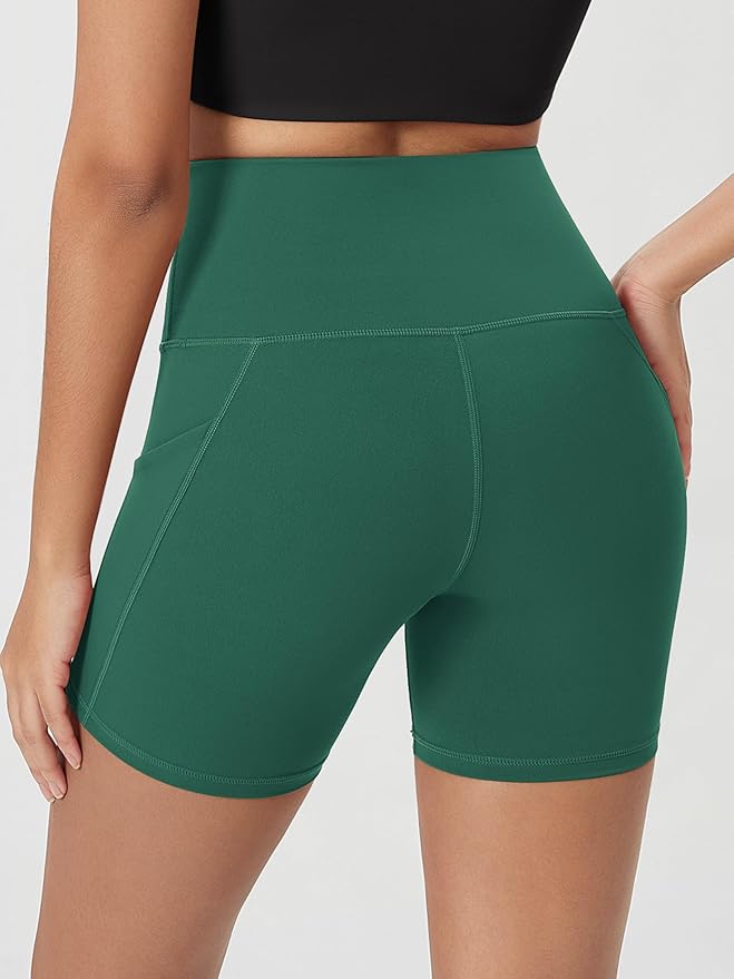 ODODOS Women's Tummy Control Biker Shorts 2.0 with Pockets High Waist Athletic Workout Yoga Shorts-3.5''/ 5"/ 8" / 10" Inseam