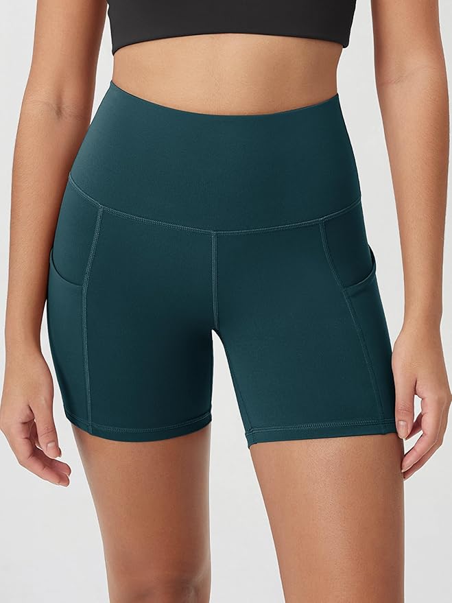 ODODOS Women's Tummy Control Biker Shorts 2.0 with Pockets High Waist Athletic Workout Yoga Shorts-3.5''/ 5"/ 8" / 10" Inseam