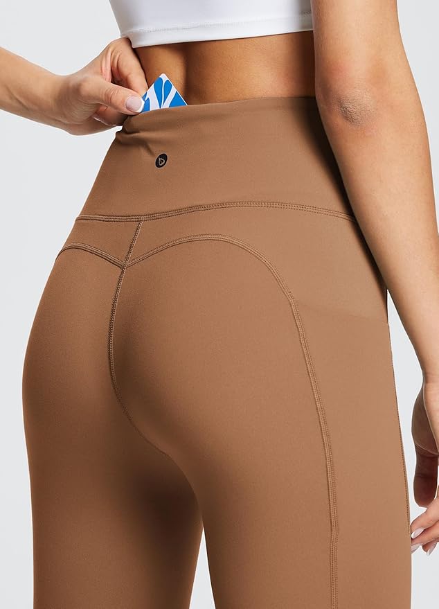 BALEAF Women's Leggings with Pockets Black Tummy Control Workout High Waisted Athletic 7/8 Ultra Soft Gym Yoga Ankle Pants