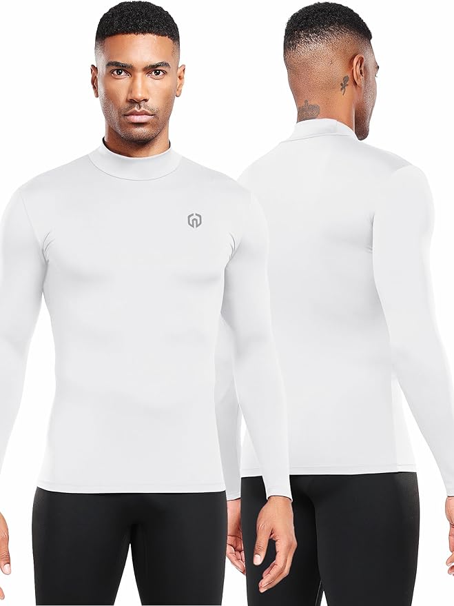 NELEUS 4 Pack Men's Workout Long Sleeve Shirts Compression Dry Fit Muscle Tops