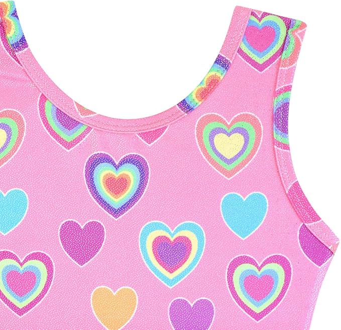 HOZIY Gymnastics Leotards for Girls with Shorts Toddlers Biketards Rainbow Unicorn Dinosaur Mermaid Leopard Flower Galaxy