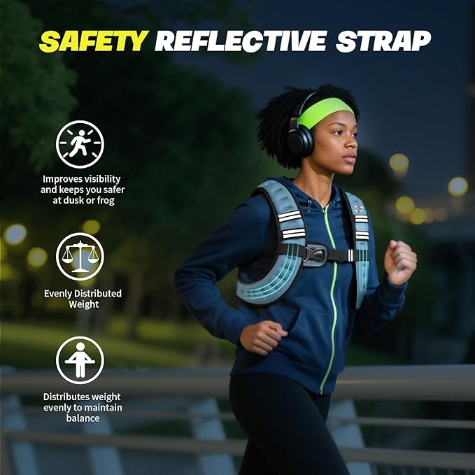 VBSD Weighted Vest Woman 6lb/8lb/12lb/16lb/20lb/25lb/30lb Weight Vest for Women Men Body Weight Vests for Walking Strength Training Running Workout Jogging Fitness