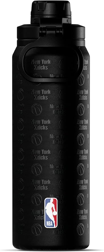 Hydrapeak x NBA Officially Licensed New York Knicks 26 oz Active Water Bottle with Chug Lid and Handle Reusable Stainless Steel Double Wall Insulated Sports Gift