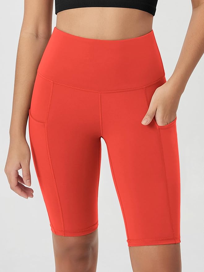 ODODOS Women's Tummy Control Biker Shorts 2.0 with Pockets High Waist Athletic Workout Yoga Shorts-3.5''/ 5"/ 8" / 10" Inseam