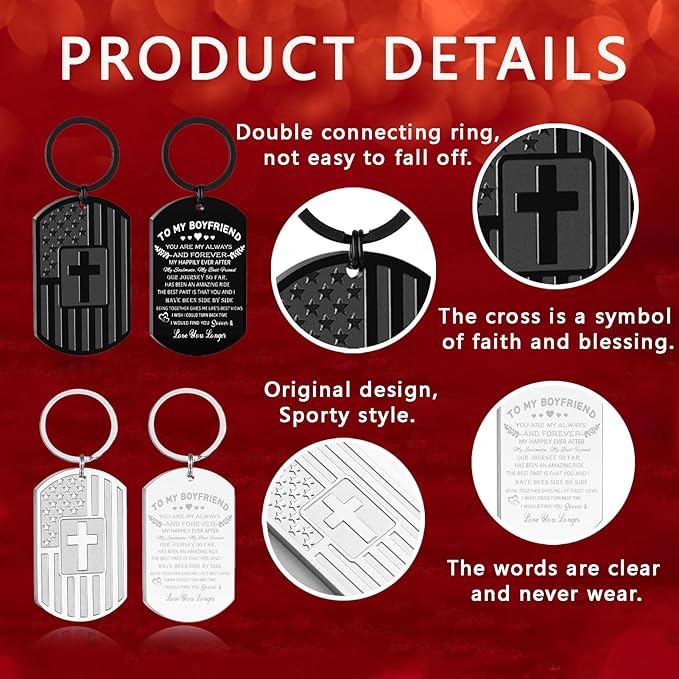 DuoDiner Stocking Stuffers Christmas Gift-Keychain Gifts for Men Religious Mens Gifts