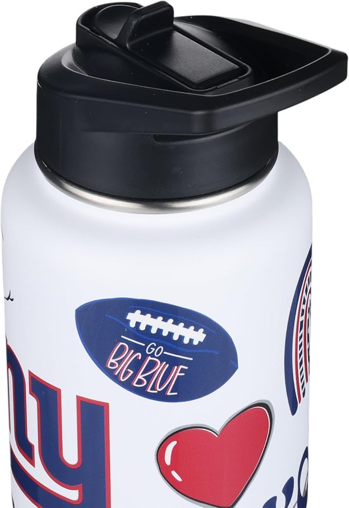 The Memory Company Officially Licensed NFL 34oz Water Bottle - Premium Stainless Steel Double-Wall Insulated, Leakproof Design