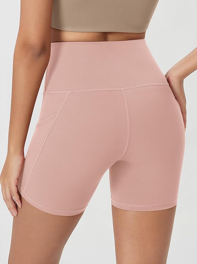 ODODOS Women's Tummy Control Biker Shorts 2.0 with Pockets High Waist Athletic Workout Yoga Shorts-3.5''/ 5"/ 8" / 10" Inseam