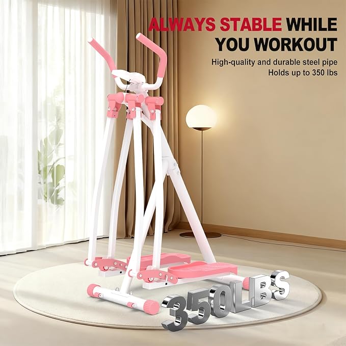 Space Walker Exercise Machine - Air Walker Elliptical Trainer for Home Use, with Foldable Design for an Aerobic Stepper and Cross Trainer Glider Exercise Machine for Men and Women