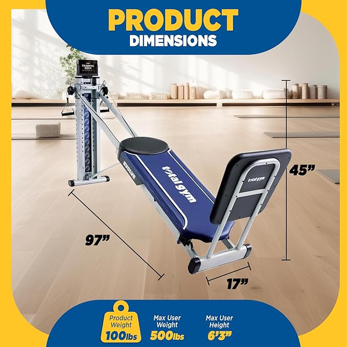 Total Gym Workout Machine, Home Exercise Equipment Portable Fitness Machine for Body Weight Training