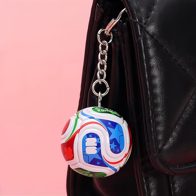 Mini Soccer Ball Fan Keychain for 2026 Global Soccer Season, Football Supporter Gift Accessory