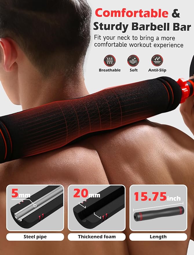 Adjustable dumbbell set,20/35/45/55/70/90lbs Free Weights set with upgraded nut, 5 in 1 Weight Set Used as Kettlebells, Barbell, Push up Stand, Fitness Exercise for Home Gym Suitable Men/Women