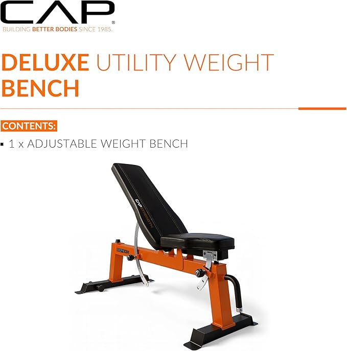 Cap Barbell Deluxe Utility Weight Bench Color Series