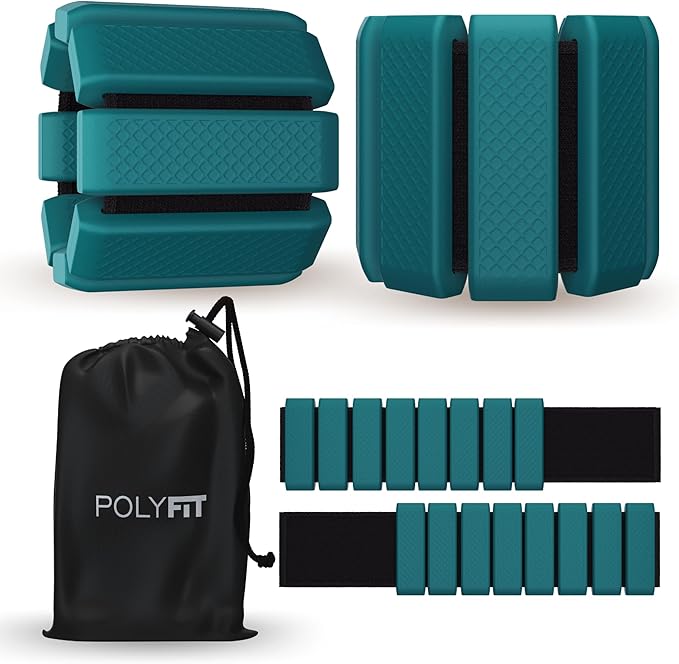 Polyfit Wrist & Ankle Weights - 1 Pair - Wearable Ankle Weights for Women and Men - Wearable Bracelet for Exercise, Yoga, Walking, Running, Dance, Barre, Pilates, Cardio, Aerobics