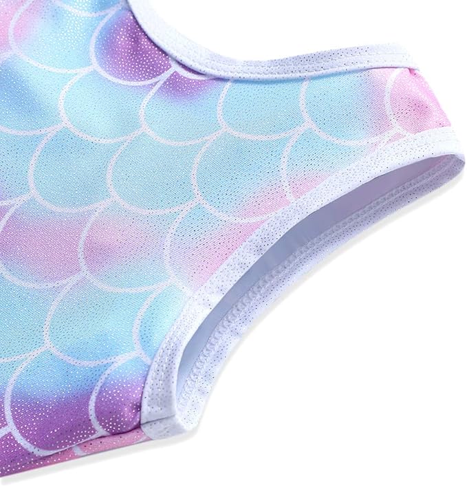 HOZIY Gymnastics Leotards for Girls with Shorts Toddlers Biketards Rainbow Unicorn Dinosaur Mermaid Leopard Flower Galaxy
