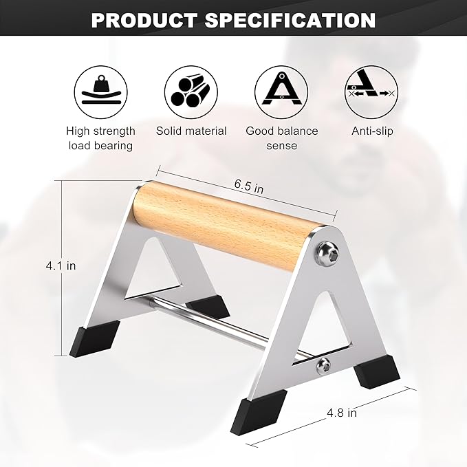 Push Up Bar - Heavy-Duty Stainless Steel Pushup Stands with Non-Slip Base, 660LB Capacity, Portable Home Gym Equipment for Strength Training & Floor Workout