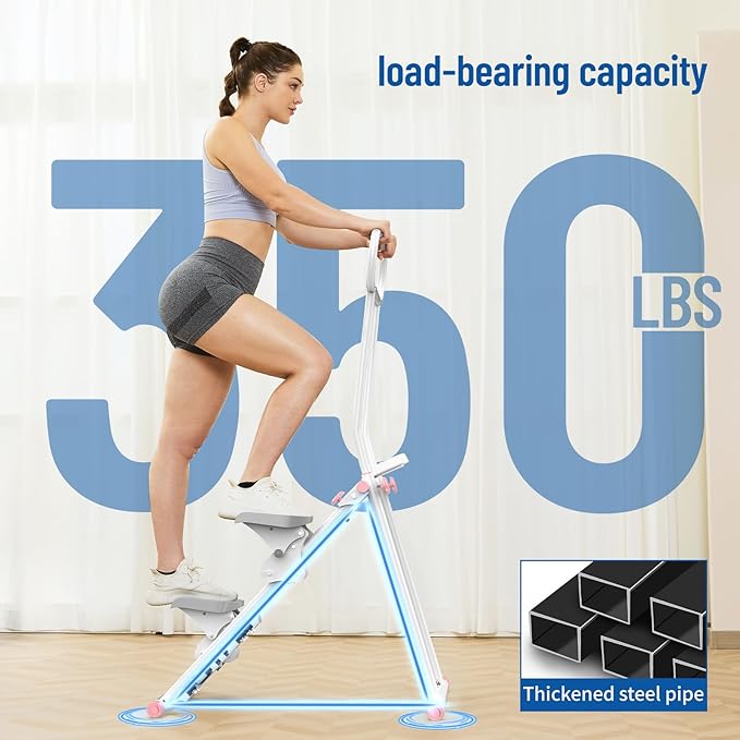 HXD-ERGO Stair Stepper for Home, New Version 6 Adjustable Resistance Vertical Climber Cardio Exercise Machine, Folding Stair Climber for Full Body Workout with Adjustable Handlebar for Women & Men
