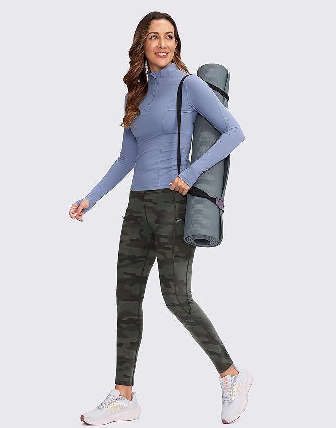 G Gradual Women's Fleece Lined Winter Leggings with Pockets Water Resistant High Waisted Thermal Warm Pants Running Hiking