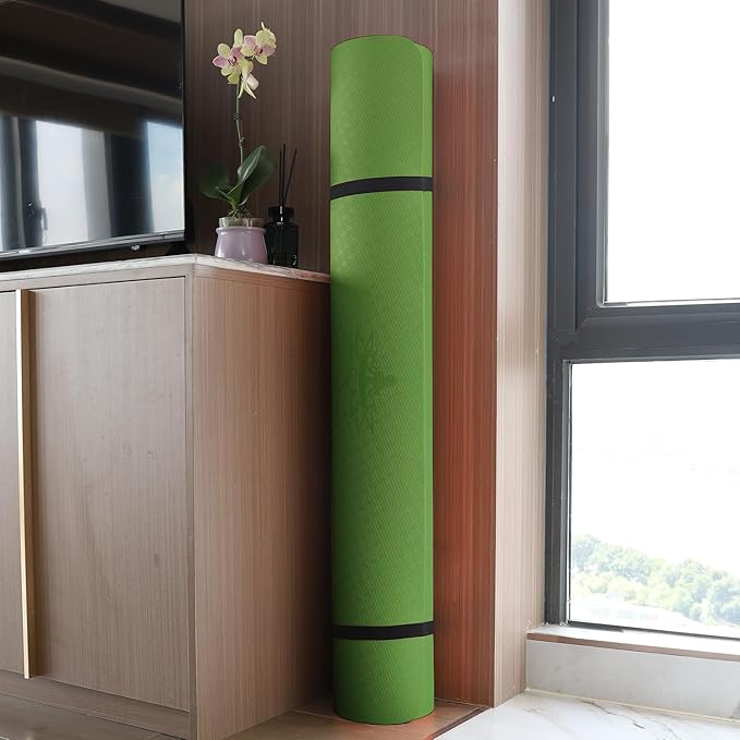 Hatha Yoga Large TPE Yoga Mat 6'x4'x1/2" Extra Thick Non-Slip Exercise Mat - for Yoga Pilates & Home Gym Workouts
