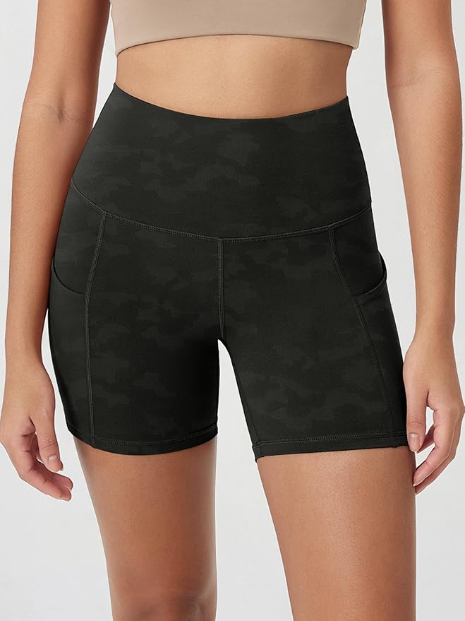 ODODOS Women's Tummy Control Biker Shorts 2.0 with Pockets High Waist Athletic Workout Yoga Shorts-3.5''/ 5"/ 8" / 10" Inseam