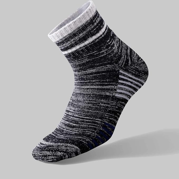 FEIDEER mens Modern Hiking socks, Athletic Cushioned Cotton Socks with Arch Support