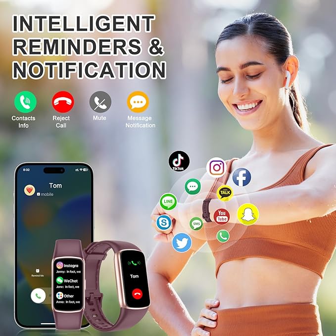 Fitness Tracker Step Counter with 24/7 Heart Rate Blood Oxygen Sleep Monitor, 1.47''AMOLED Touch Color Screen, Pedometer Watch for Women Men