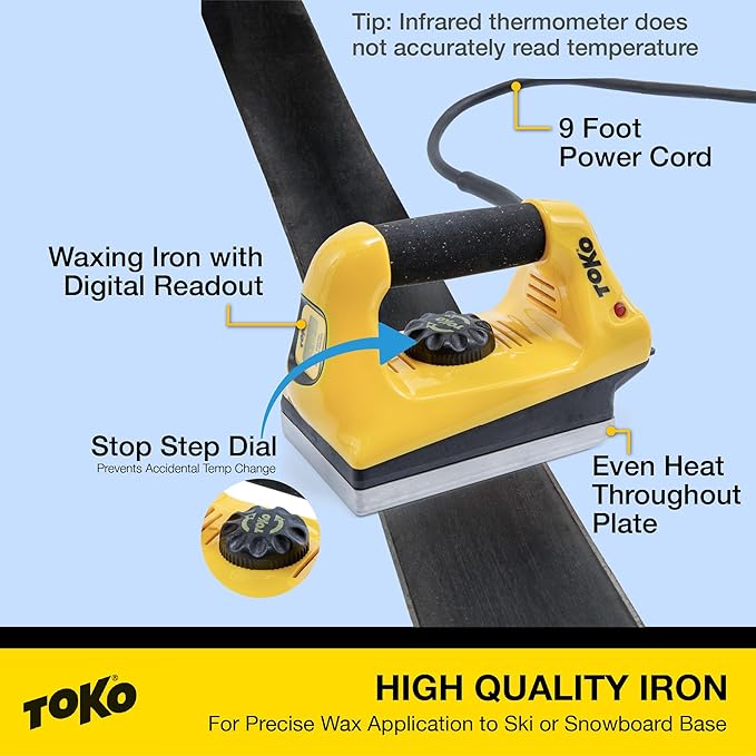 TOKO T18 Digital Racing Iron – World Cup Service Level Precision Waxing Tool for Professionals - 110v for use in the USA