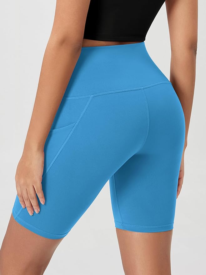 ODODOS Women's Tummy Control Biker Shorts 2.0 with Pockets High Waist Athletic Workout Yoga Shorts-3.5''/ 5"/ 8" / 10" Inseam