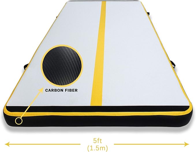 AKSPORT Gymnastics Air Mat Tumble Track Tumbling Mat Inflatable Floor Mats with Air Pump for Home Use/Tumble/Gym/Training/Cheerleading/Parkour/Beach/Park/Water